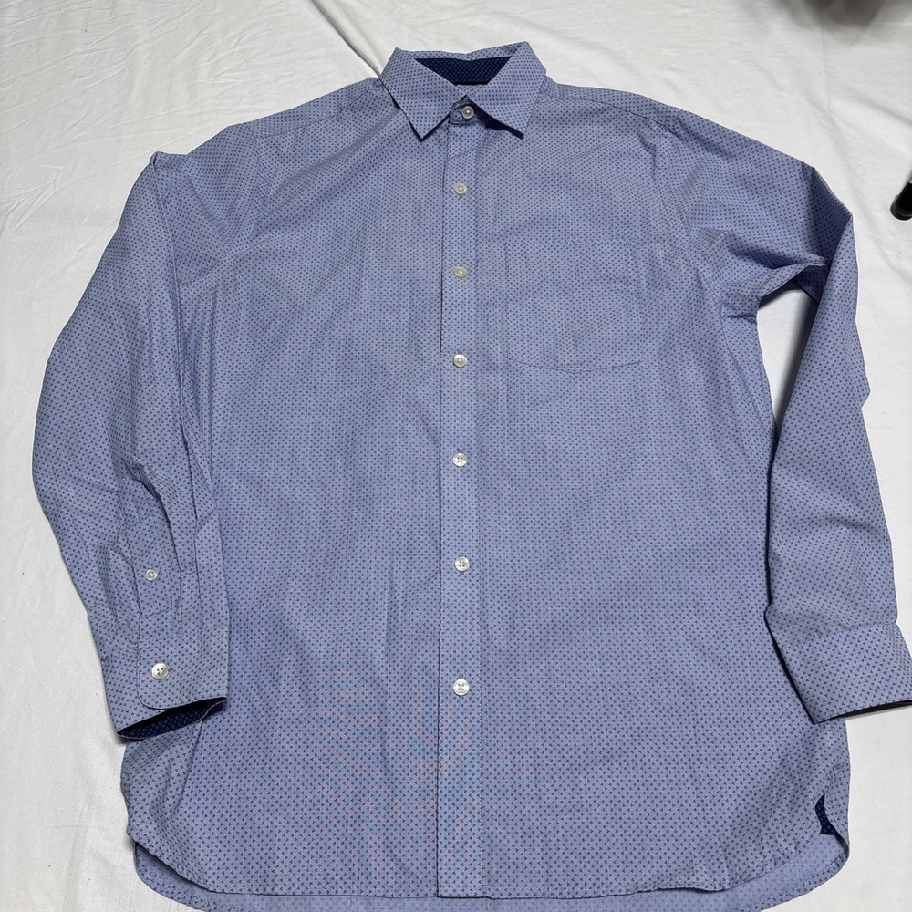 NWOT Van Heusen Men's Size 14-14.5  Small Blue Cotton‎ Dress Shirt
